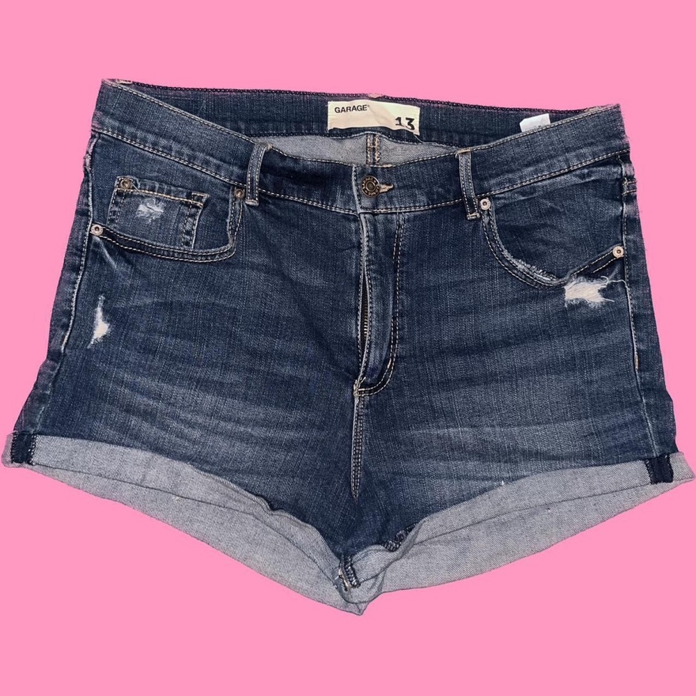 garage cuffed jean shorts